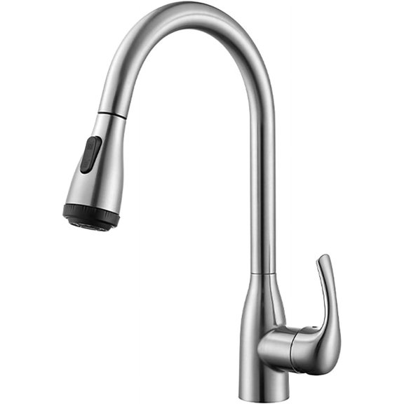 Kitchen Sink Tap Stainless Steel Pull Out Kitchen Mixer Taps 360° Swivel Kitchen Faucet Single Handle Sink Mixer Faucet with 4 Water Outlet Function Black
