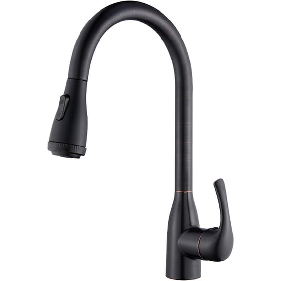 Kitchen Sink Tap Stainless Steel Pull Out Kitchen Mixer Taps 360° Swivel Kitchen Faucet Single Handle Sink Mixer Faucet with 4 Water Outlet Function Black