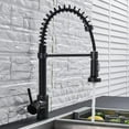 Kitchen Sink Taps with Pull Out Spray Black Bronze Kitchen Deck Mounted