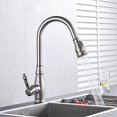 Kitchen Sink Taps with Pull Out Spray Brushed Nickle Kitchen Hot and