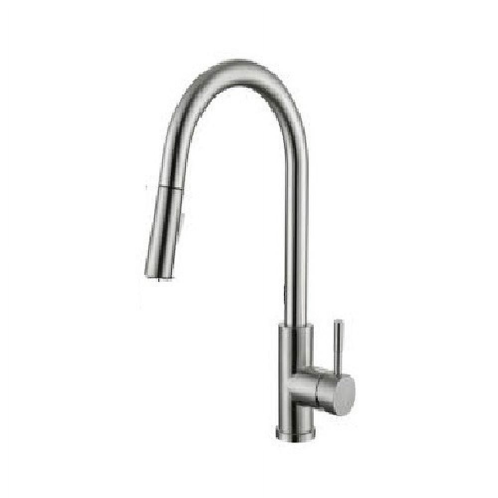 Kitchen Sink Touch Faucet Pull Out Sprayer Nickel Mixer Tap Stainless