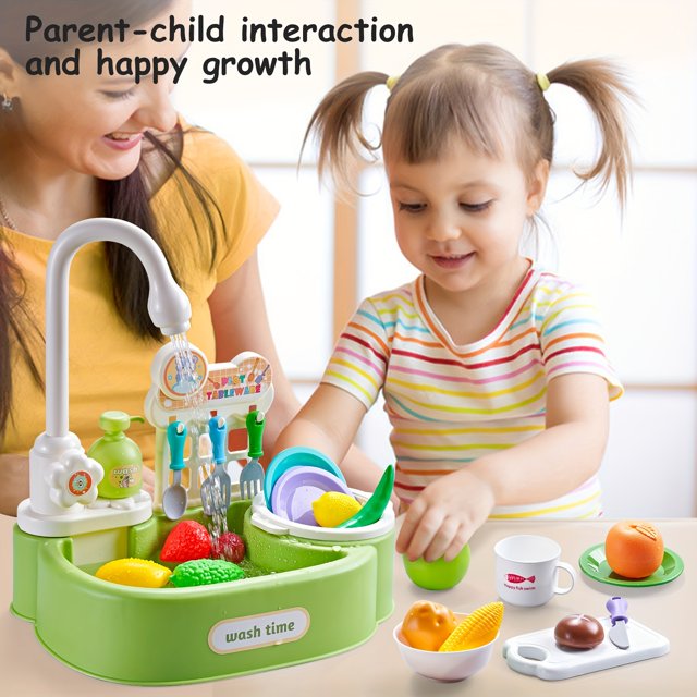 Kitchen Sink Toys, Play Kitchen Toy Accessories, Gifts for 3 4 5 Years