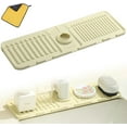 thumbnail image 1 of Kitchen Sink Upgraded Tap Mat, 2024 New Silicone Sink Splash Guard, Kitchen Sink Splash Guard Area, Suitable for A Wide Range of Venues with Matching Sizes (grey), 1 of 5