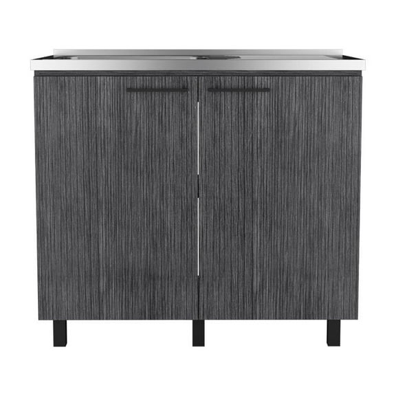 Kitchen Sink Utility Sink Cabinet Burwood, Kitchen, Smokey Oak,Stainless Steel Kitchen Sink