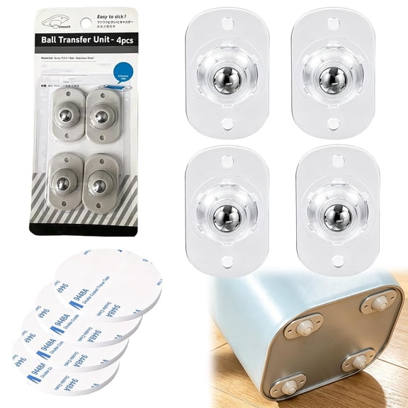 Kitchen Sliders for Appliances ABS 4PCS - Small Caster Wheels & 360 Smooth Swivel for Coffee Makers & Air Fryers, 4 Pack