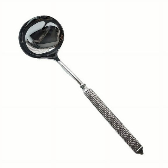Kitchen Soup Ladle 304 Stainless Steel Punch Metal Luminous Ladell Spoons for Serving,Cooking,Canning,11.5 Inch