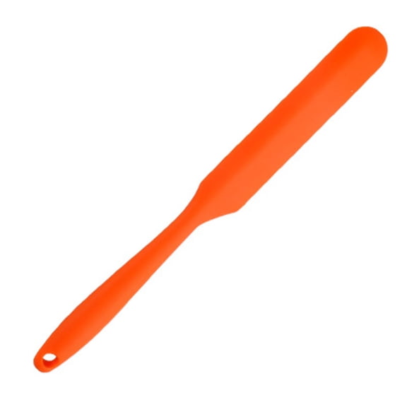 Kitchen Spatula,Silicone Spatula,9.6IN 500°F High Temperature Baking Tool Integrated Cake Cream Spatula,Silicone Jar Scraper with Long Handle, Jam Spreader for Peanut Butter(Orange)