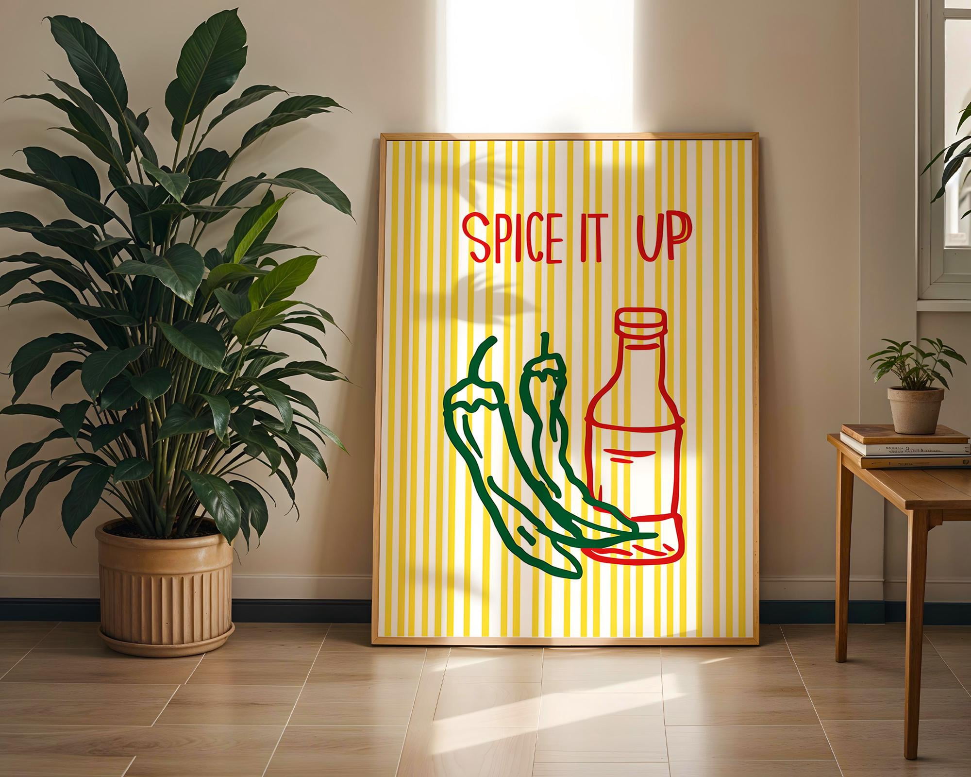 Kitchen Spice It Up Hot Sauce And Chilli Kitchen Poster , Poster Print ...