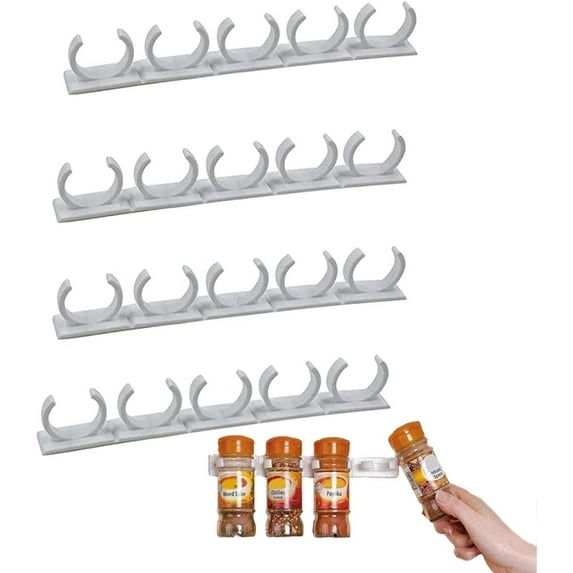Kitchen Spice Rack Organizer - 20 Gripper Clip Strip