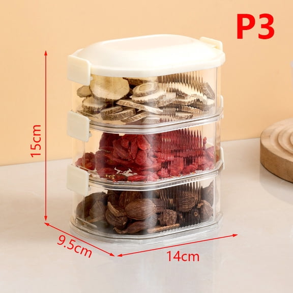 Kitchen Spice Storage Box Onion Ginger Garlic Fresh-keeping Box Multi-layer Food Sealing Moisture-proof Packaging Tank Household
