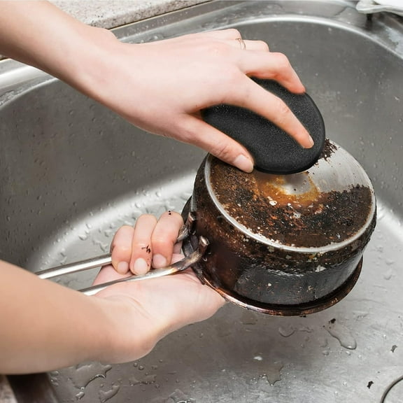 Kitchen Sponge, Heavy Duty Scouring Pad, High Density Absorbent Block for Dishwashing and Surface Cleaning, Household and Commercial Use