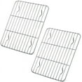 thumbnail image 1 of 2 Pack Stainless Steel Cooling Rack, Baking Rack for Baking Sheet, Fits Small Toaster Oven, Dishwasher Safe Rust Free | 9.7"x7.3", 1 of 6