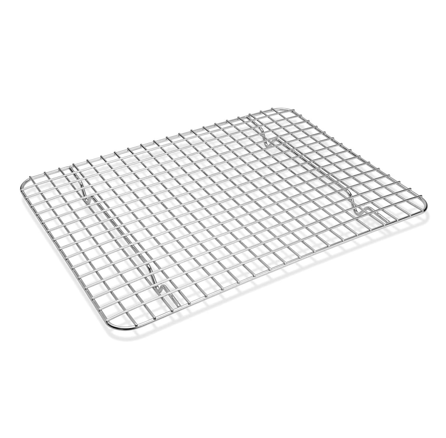 TeamFar Cooling Racks, 2 Pack Stainless Steel Grid Wire Rack for Baking  Roasting Grilling Drying, 15.3'' x 11.2'', Metal Mesh Oven Rack for Chicken