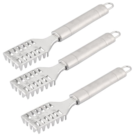 REGALWOVEN Kitchen Stainless Steel Scraping Fish Scales Remover Planer Shaving Tool 3Pcs