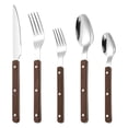 thumbnail image 1 of Kitchen Stainless Steel Silverware Tableware Set ABS Clamp Handle Flatware Cutlery Set Steak Knife Fork Spoon Teaspoon Western Tableware Butter Knife 5 Pieces Set, 1 of 6