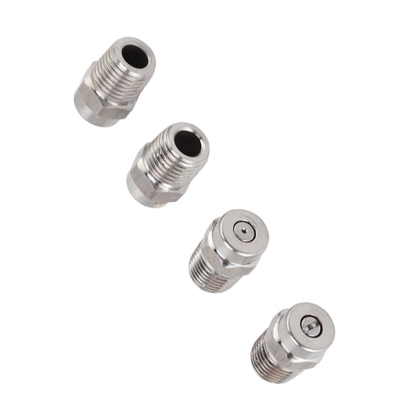 Kitchen Stainless Steel Threaded Nozzles, 4Pcs 22mm G1/4 External Thread Pressure Washer Accessories, Evenly Distributed Spray, Medium Droplet Size, Suitable For Washing Machine, Quick