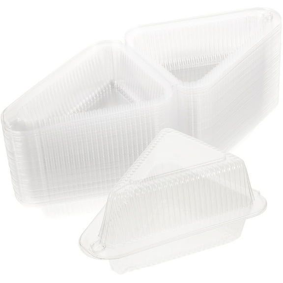 Kitchen Storage, 100 Sets Triangular Cake Box Disposable Sandwich Case Container Boxes Food Containers With Lids Box Sandwich Cake Packaging Box Thickened, Holiday Gifts