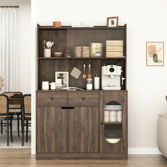 Kitchen Storage, 71" Tall With And Space For Pantry Essentials Cabinet, Spacious Interior Storage