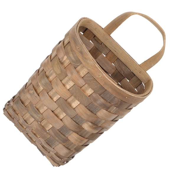 Kitchen Storage Basket Handle Wicker Hanging Wall Decor Baskets Coffee