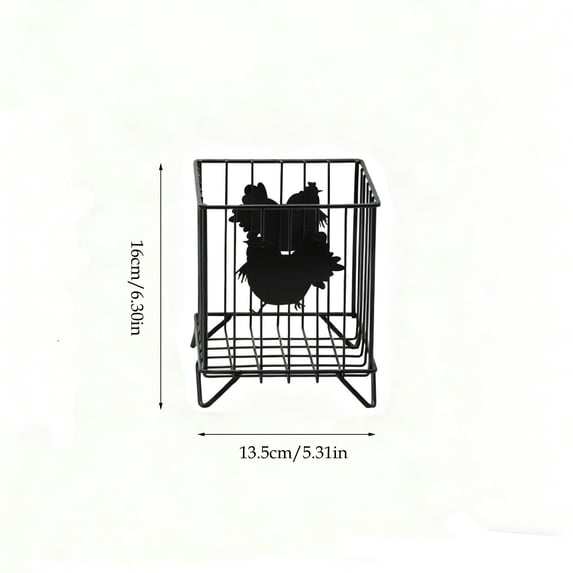 Kitchen Storage Basket Kitchen Storage Basket, Egg Holder Snack Candy Display Rack, Wrought Iron Wire Organizer Basket for Countertop Table Decor Egg Storage Basket