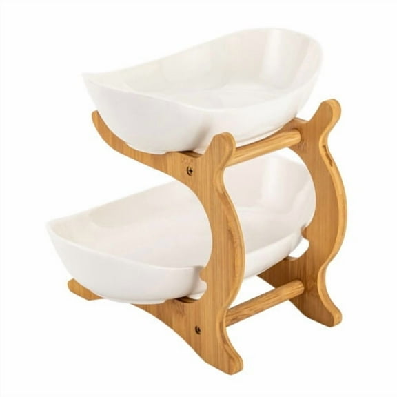 Kitchen Storage Bowlx2 Large Vegetables Fruit Holder Rack Table Organization