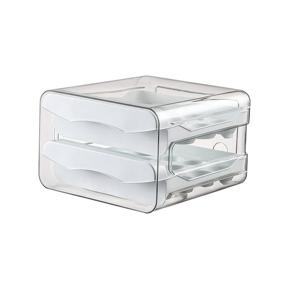 Kitchen Storage Box, Egg Organizer Container, Portable Egg Carrier with Transparent Window, Food Grade Plastic, Shockproof and Drop-proof, Compact and Foldable