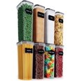 Kitchen Storage Box Set 8 Airtight Food Jars for Spaghetti, Pasta
