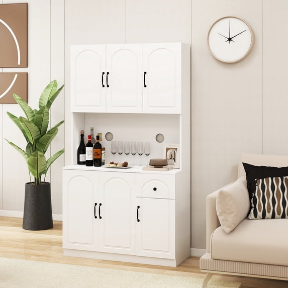 Kitchen Storage Cabinet | Microwave Countertop and Storage | E1 MDF ...