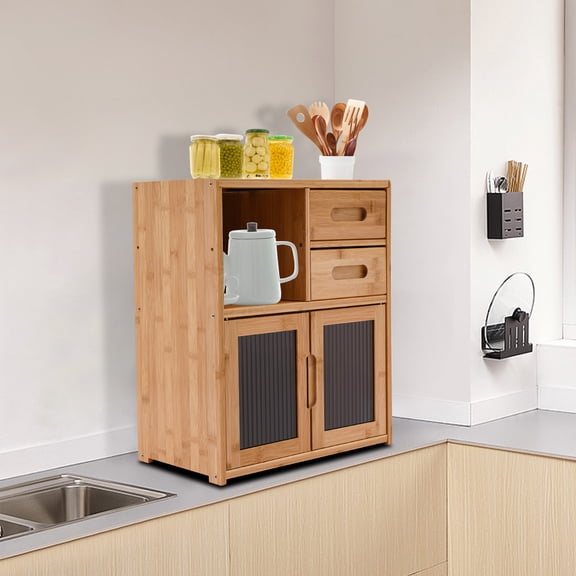 Kitchen Storage Cabinet with 2 Drawers, Kitchen Organizers and Storage for Home