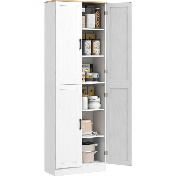 Kitchen Storage Cabinet with Adjustable Shelves / Customize for Pitchers and Pasta Containers