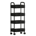 thumbnail image 1 of Kitchen Storage Car 4 Layers Black with Armrest Storage Rack Bathroom toilet toiletries Storage Car, 1 of 6