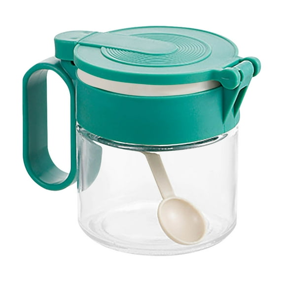 Kitchen Storage Container, Spice Jar, Large Capacity Seasoning Bottle with Flip Cover and Handle, Durable and Practical Organization Solution