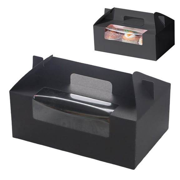 Kitchen Storage Containers 2 Pack Window Cupcake & Takeout Container with Carry Handle Secure Frosting for 2 Cupcakes Or