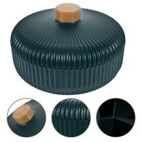 Kitchen Storage Containers Divided Serving Dishes with Lid Serving Tray with Lid Round Divided Plates Sectional Serving Tray Removable Snacks Tray for Veggies Fruits And