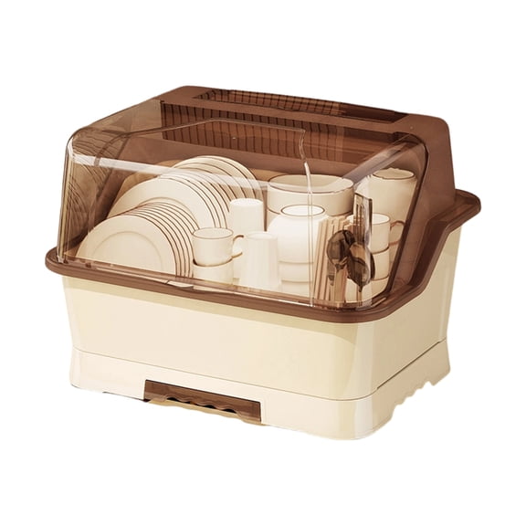 Kitchen Storage Containers Large Capacity Kitchen Utensil Storage Box With Lid For Chopsticks, Knives, Forks, And Bowls;-proof And Water-draining Bowl Decorative Storage Bin for Shelves, Toys, Home,