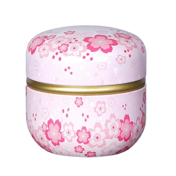 Kitchen Storage Containers Tea Can Flower Print Wear Tinplate Tin Can with Sealed Cover Home Storage
