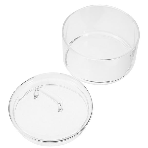 COSMOBETTY Small Airtight Glass Jar 1Set 4.32X4.32X3.93in
