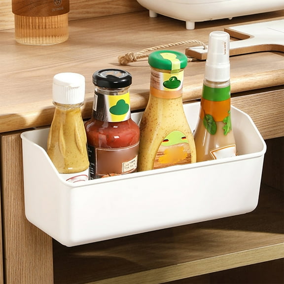 Kitchen Storage, Kitchen Small Basket Bathroom Shelf Hangable Bathroom Wall Mounted Plastic Hanging Ginger Garlic Storage Basket, Birthday Gifts