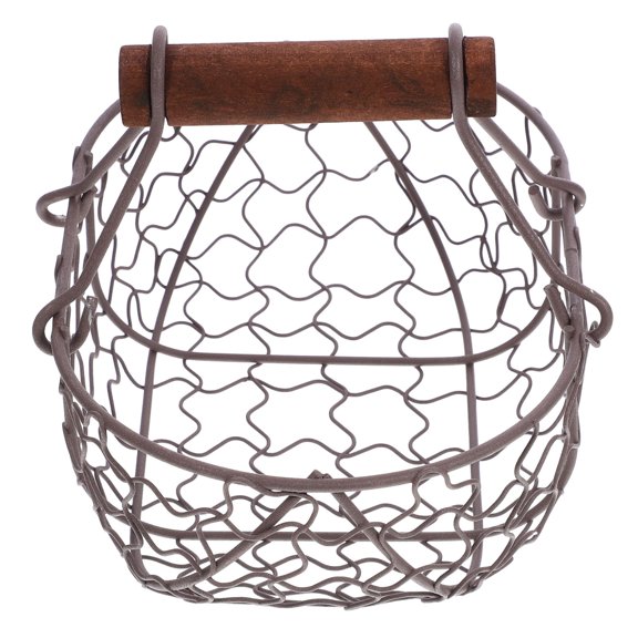 ADDHAT Basket For Eggs Egg Basket Black Wood 1Pack 7.1x4.7x4.7in