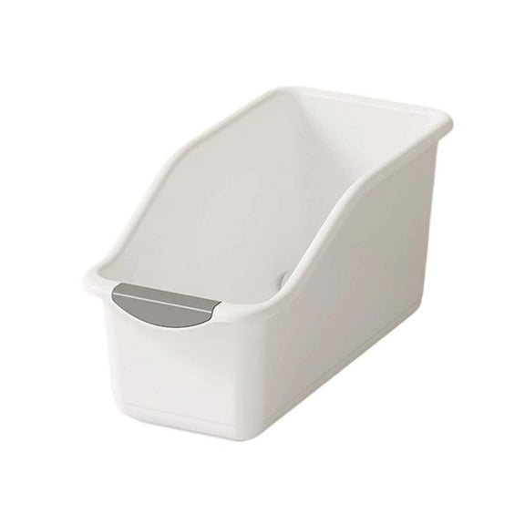 Kitchen Storage Organizer Food Container with Wheels Large Capacity for Pantry Refrigerator White