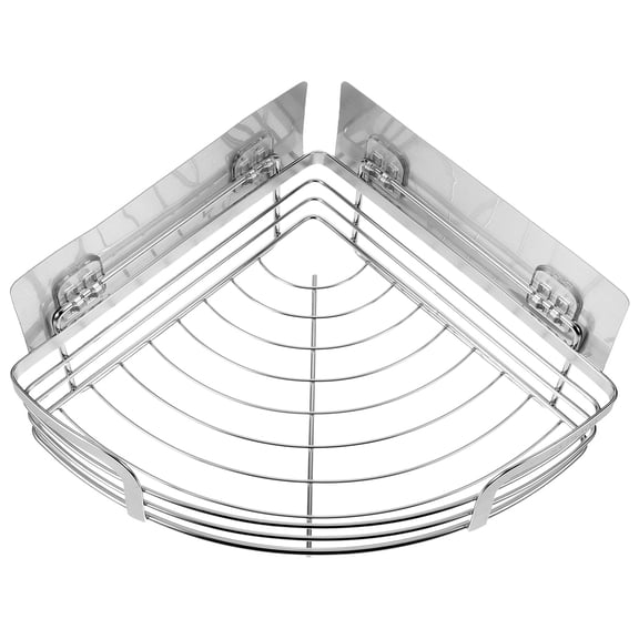 MUSEYA Corner Bathroom Triangle Shelf Silver 304 Stainless Steel 1Pcs 7.9x7.9x1.8in