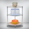 thumbnail image 1 of Kitchen Storage Rack Triangle Chrome Storage Rack Corner Rack, 1 of 6