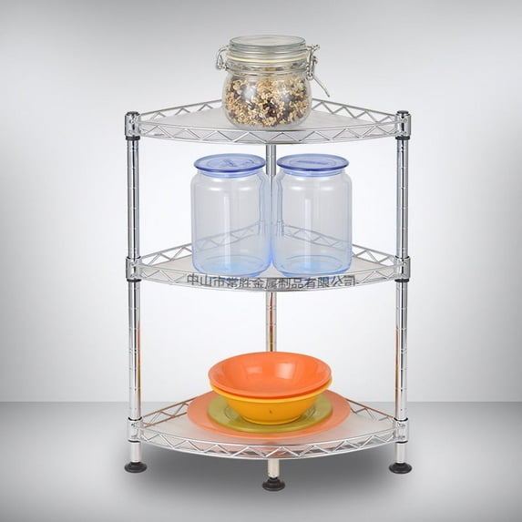 Kitchen Storage Rack Triangle Chrome Storage Rack Corner Rack