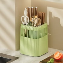 Kitchen Storage Rack, Utensil Organizer, Multi-Functional Knife and Spoon Holder, Draining Countertop Caddy for Chopsticks and Kitchen Tools