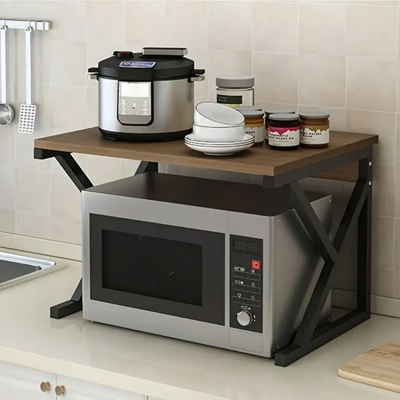 Kitchen Storage Shelf, 2-Tier Multi-Purpose Microwave Oven Rack for Home Office