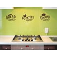 thumbnail image 1 of Kitchen Storage Wall Decals Farmhouse Bread Potatoes Onions Vinyl Stickers 5x23-Inch Chocolate Brown, 1 of 1