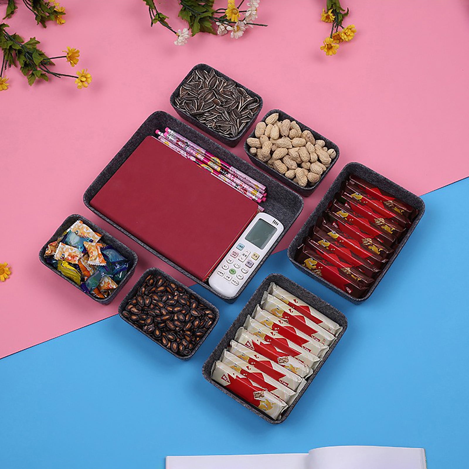 Kitchen Storage amlbb Desk Drawer Organizers Trays Felts Storage Bins Drawers Dividers Drawers