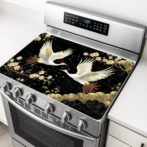 Kitchen Stove Cover, Non Slip Kitchen Mats for Floor, Kitchen Electric Stove Pad Washable 19.7x31.5inch, 1Pc