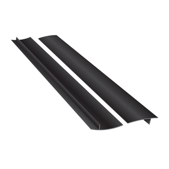 Kitchen Stove Silicone Gap Covers - Heat Resistant, 21 Inches, Black (2 Pack)