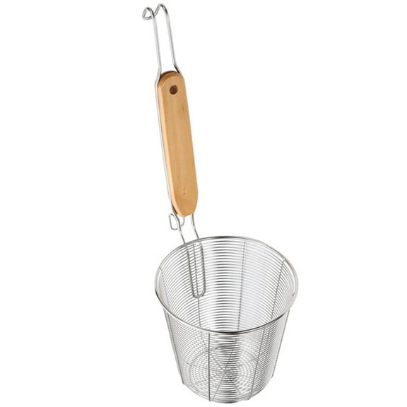 Kitchen Strainer Basket Wok Stainless Steel Colander Pasta Restaurant Miss